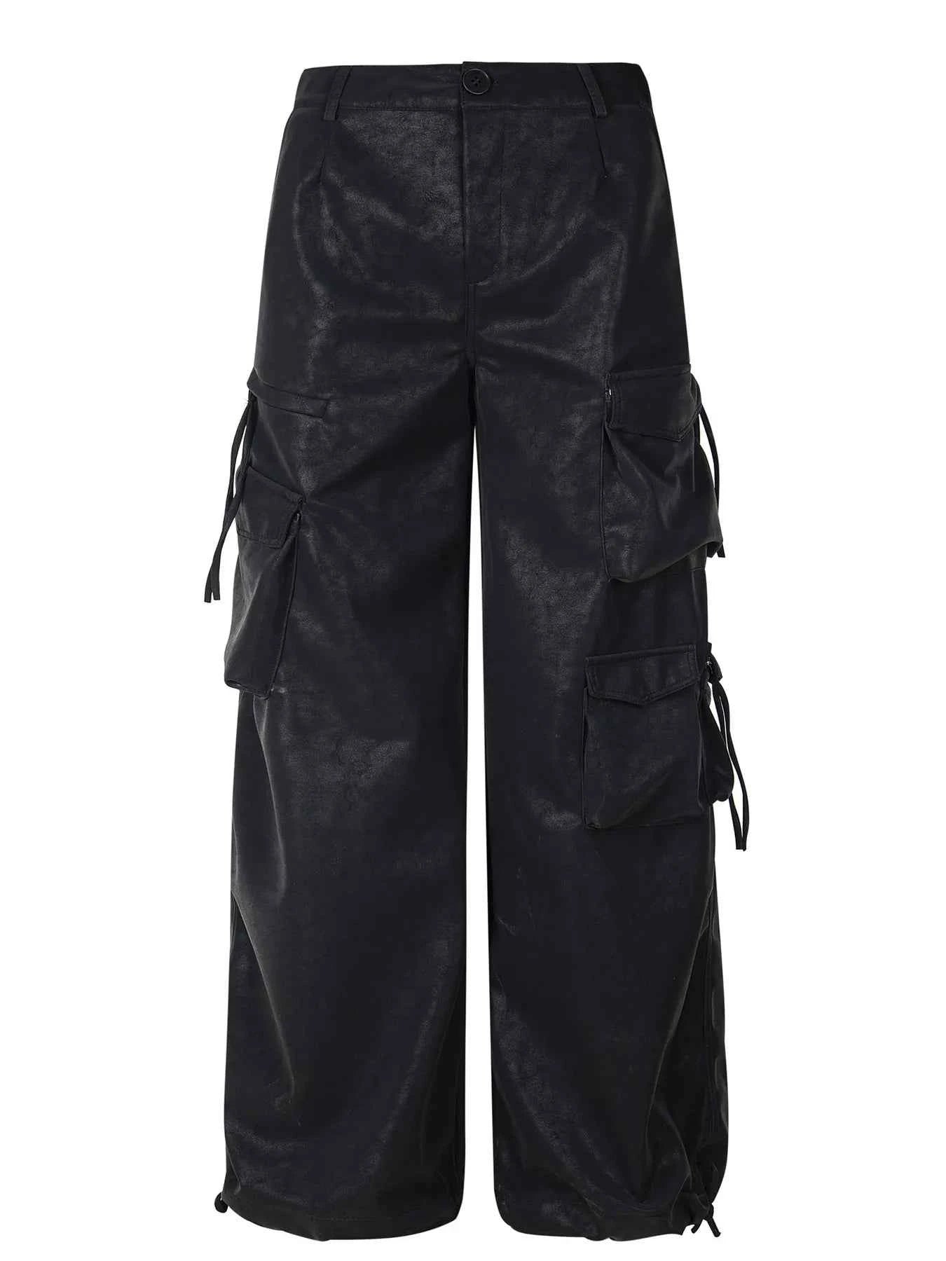 Men's Wide Leg Cargo Pants with Multiple Pockets
